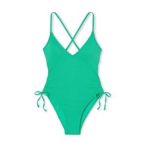 Stoney Clover Lane LIMITED EDITION Deep V-Neck Textured One Piece Swimsuit